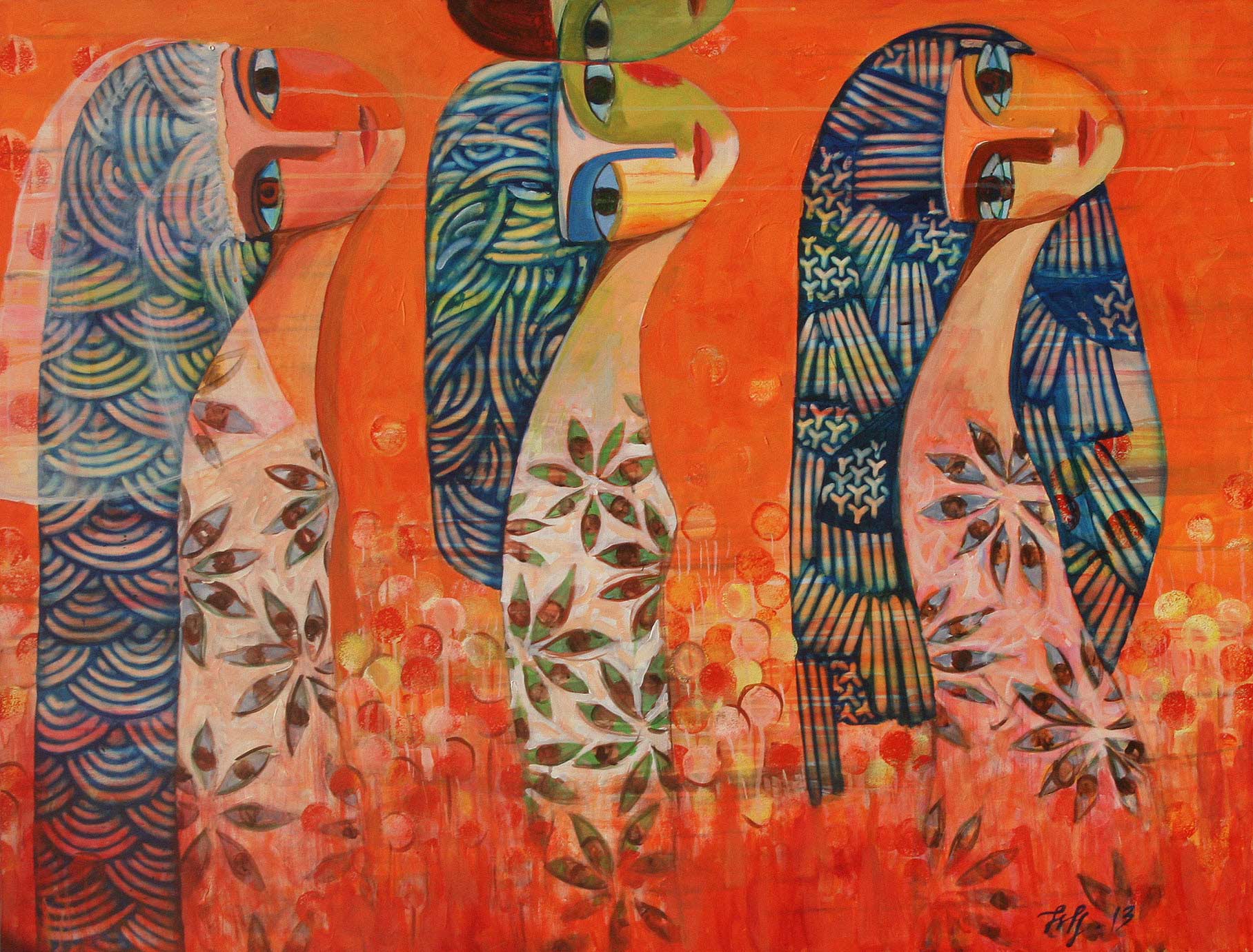 أكريليك على قماشة رسم 100x130 – مراحل الحياة